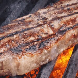 Steak on grill